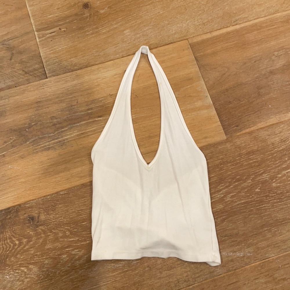 White Halter Top